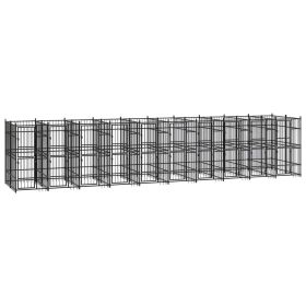 Outdoor Dog Kennel Steel 198.4 ft² Outdoor Dog Kennel Steel 198.4 ft²